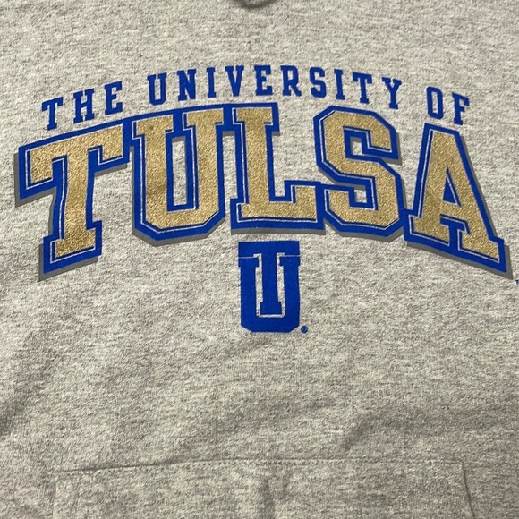 Vintage Champion Tulsa University Golden Hurricane Pullover Hooded Sweater Sz S - Picture 6 of 11